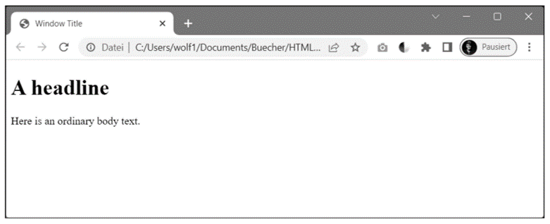 The Saved HTML Document index.html in Google Chrome on Windows