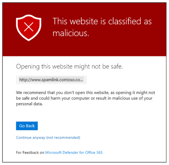 Microsoft Defender for Office 365 Warns of Suspicious Links