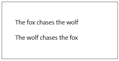 Two Sentences with Different Meanings But the Same Words (Tokens)