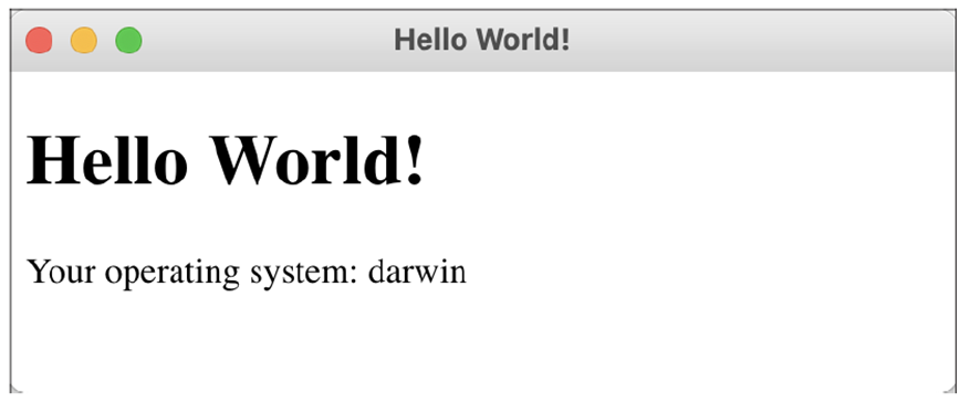 The NW.js Application after Starting