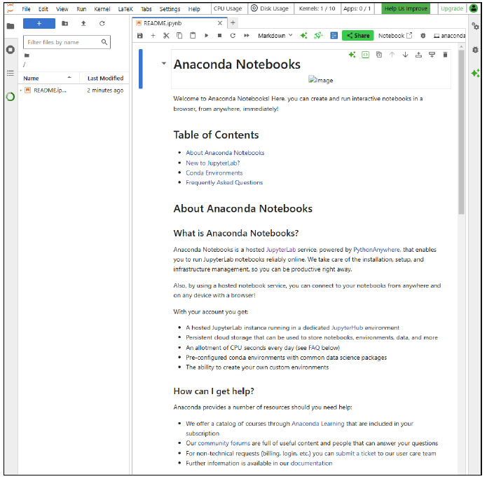 Anaconda Notebook