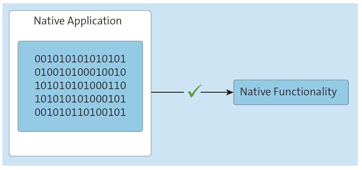 Native Applications Must Be Developed for Each Operating System but Can Access Native Functionalities with High Overall Performance