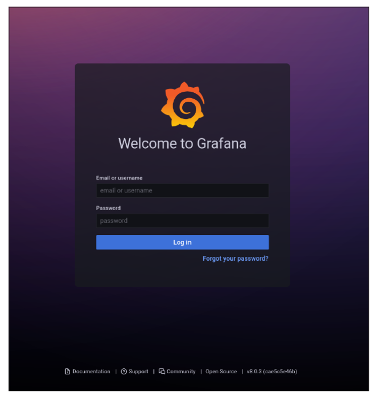 Grafana Login Screen