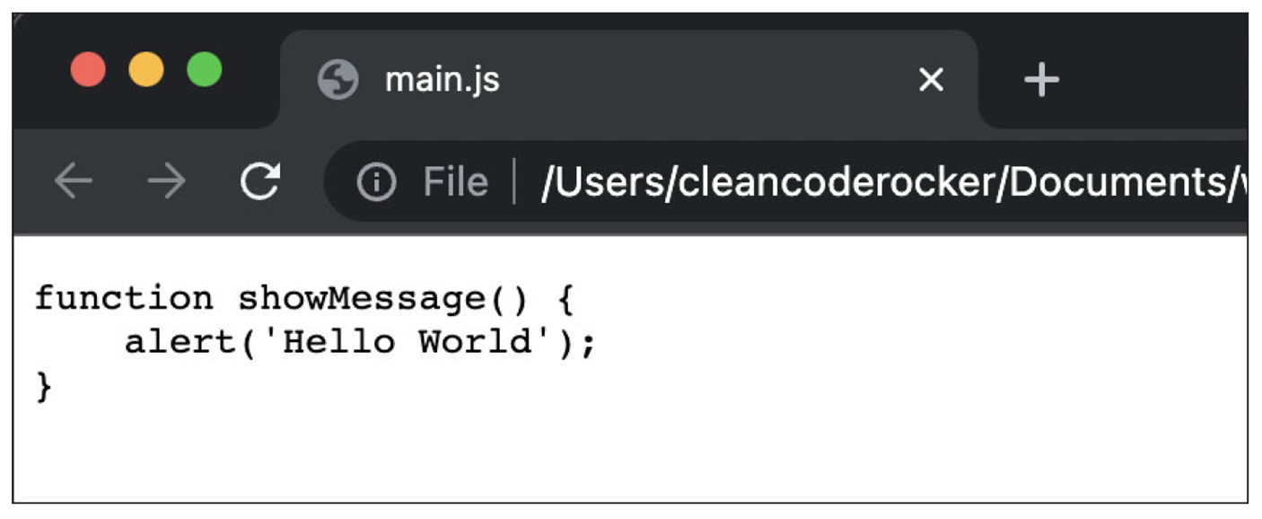 Source Code View for JavaScript in Chrome