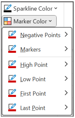 Options for Coloring Lines and Data Points