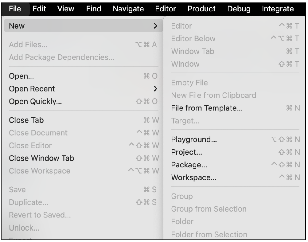 Starting New Project in Xcode