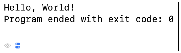 Xcode Project “Hello World” Output