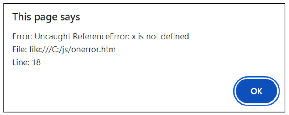 Output in Case of Error