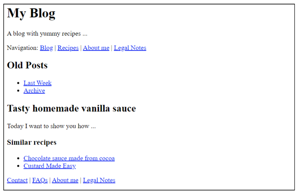 HTML When Displayed in the Web Browser