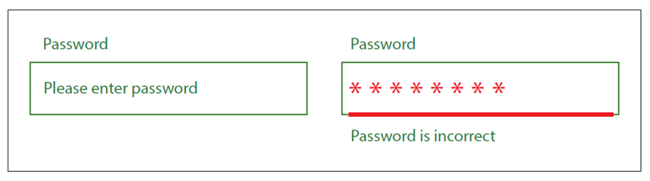 Elements can have different states in most click dummy tools